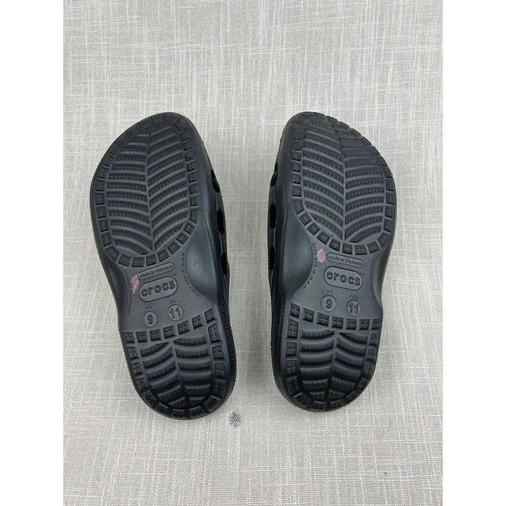 Stylish‎ Black Crocs Slide Sandals M9 W11